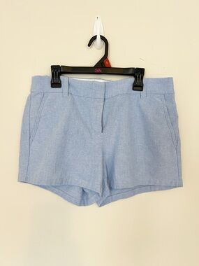 J. Crew Light Blue Chino Shorts Size 4 Preppy Cotton